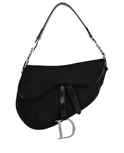 Vintage Saddle Bag, &pound;1,800, Handbags, Black, Nylon, Front view